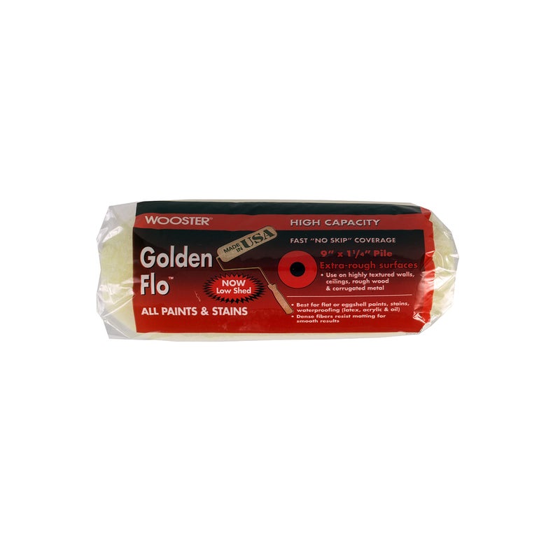 Wooster Brush RR664-9 Golden Flo Roller Cover 1 1/4-Inch Nap, 9-Inch